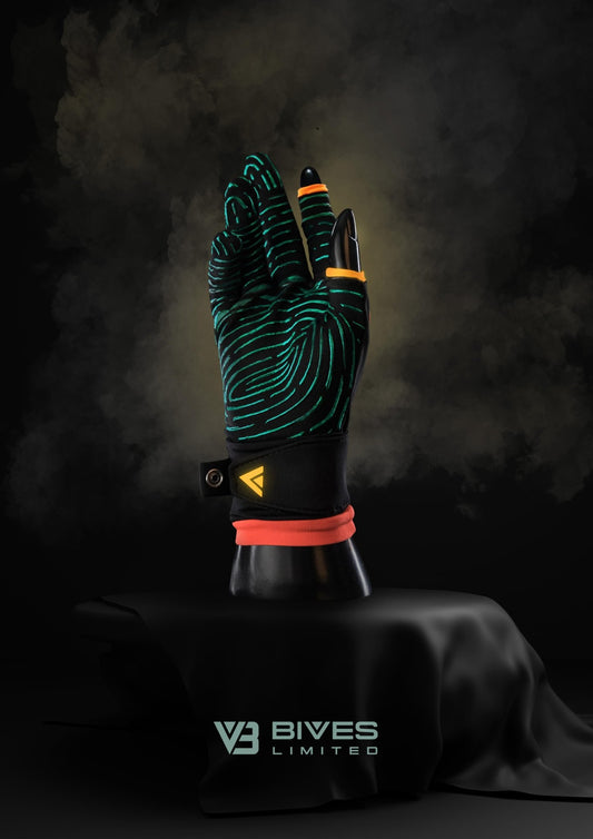 Bives Limited V3 Black leuchtende, flexible Grip-Handschuhe für Beruf, Sport & Freizeit Rutschfest atmungsaktiv Touchscreen